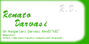 renato darvasi business card